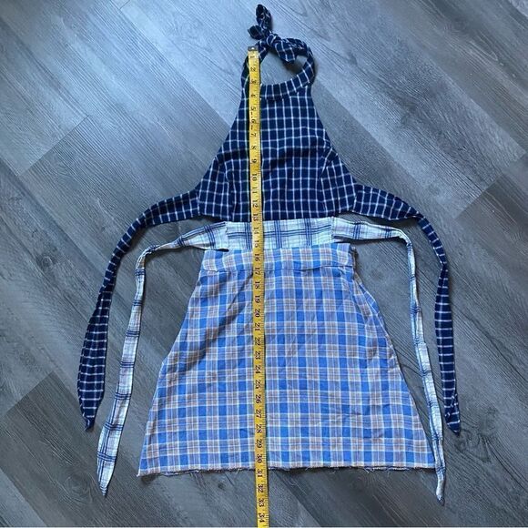 Urban Outfitters Plaid Halter Apron Dress XS Cottagecore Festival Summer - Picture 8 of 12
